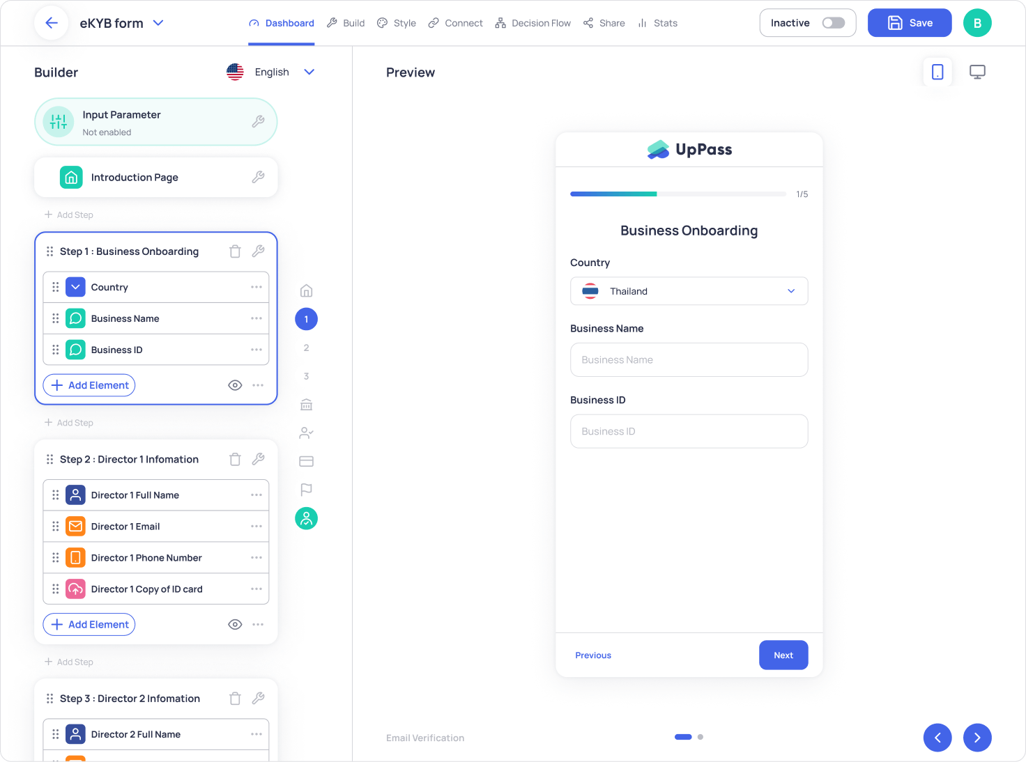 Build a form to collect Business ID